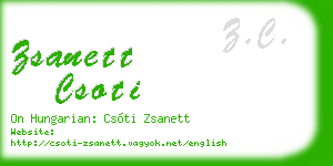 zsanett csoti business card